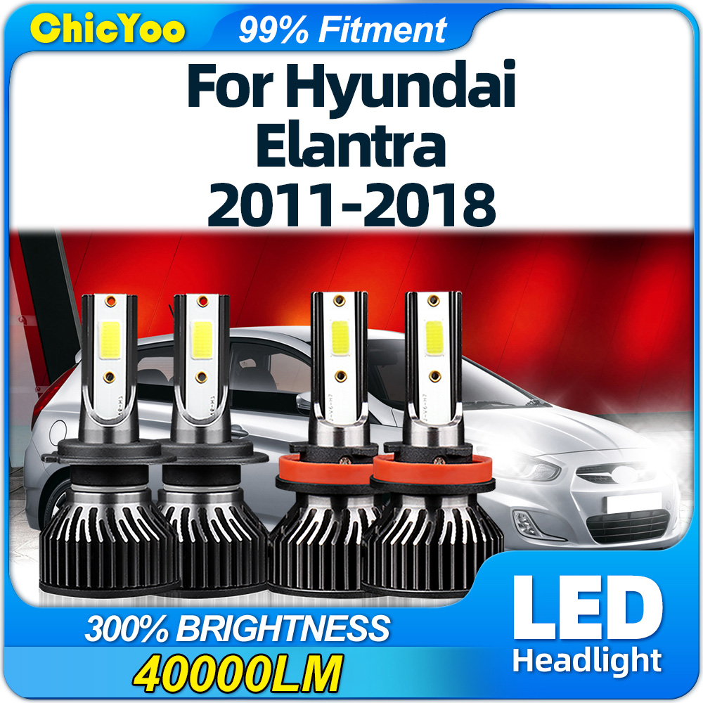 Headlight Aiming Tool - Hysturt elantra用LEDヘッドライト,車用電球,ターボ,240w,40000lm,6000k,12v,2011-2013, 2014, 2015, 2016, 2017,
