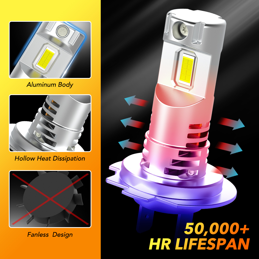 2 個 H7 LED 缶バス車のヘッドライト電球 12V 5 - Headlight Aiming Tool のレビューと価格