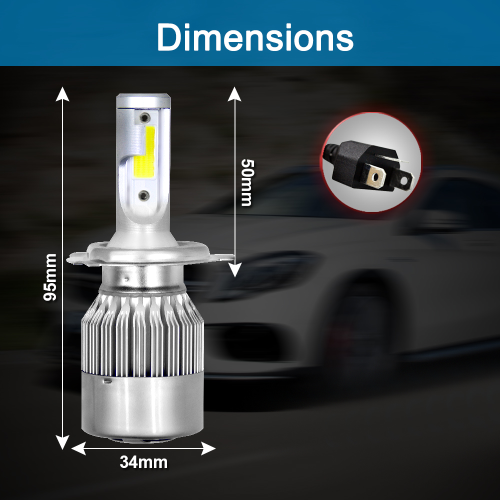 LEDカーヘッドライト電球,9005 H11,240W,40 - Headlight Aiming Tool のレビューと価格
