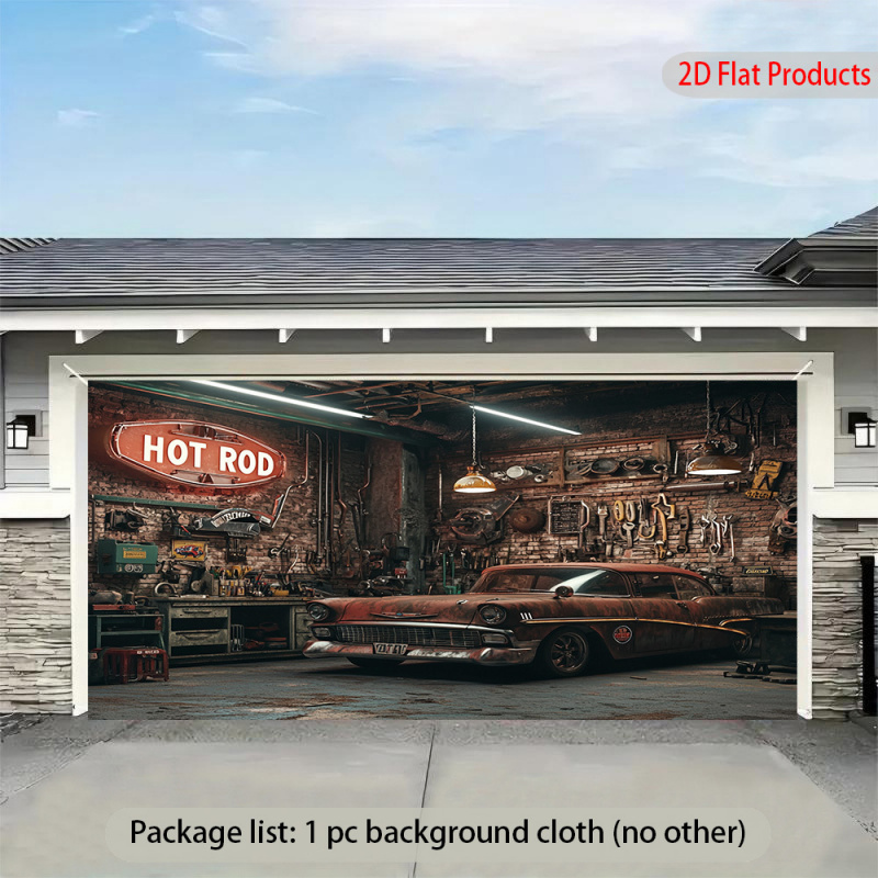 1ヴィンテージカーガレージバナー背景 - ヴィンテージ195 - Auto Repair Shop Background のレビューと価格