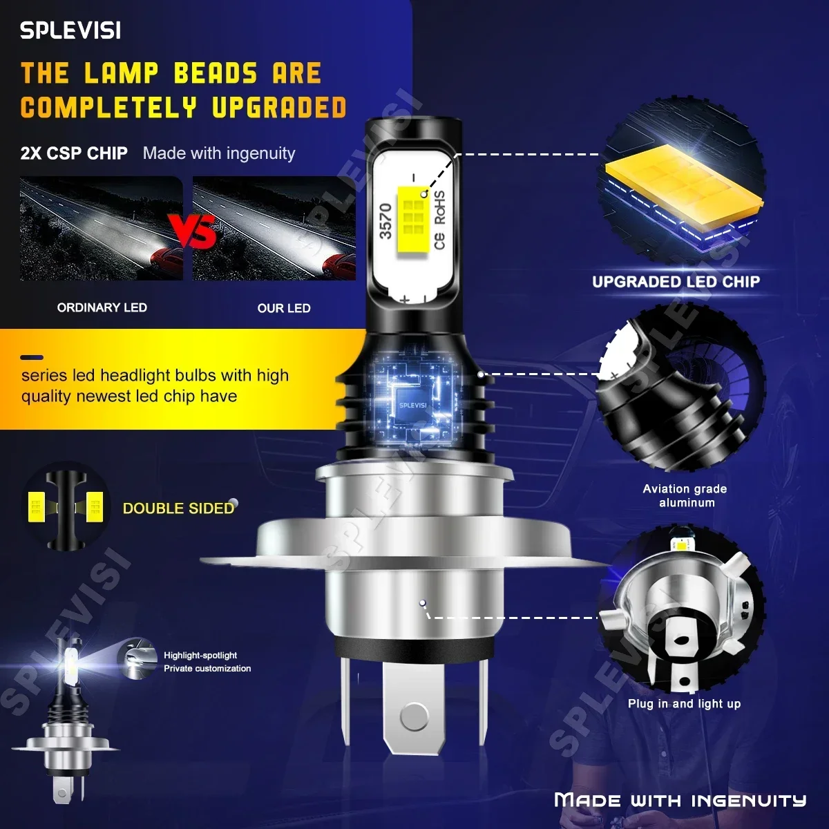日産用LEDヘッドライトnp300,hiおよびロービーム,2 - Headlight Aiming Tool のレビューと価格